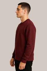 Deep Maroon Sweatshirt – Bold Color, Cozy Feel