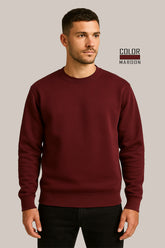 Deep Maroon Sweatshirt – Bold Color, Cozy Feel