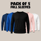 Pack of 5 Full Sleeves T-Shirts
