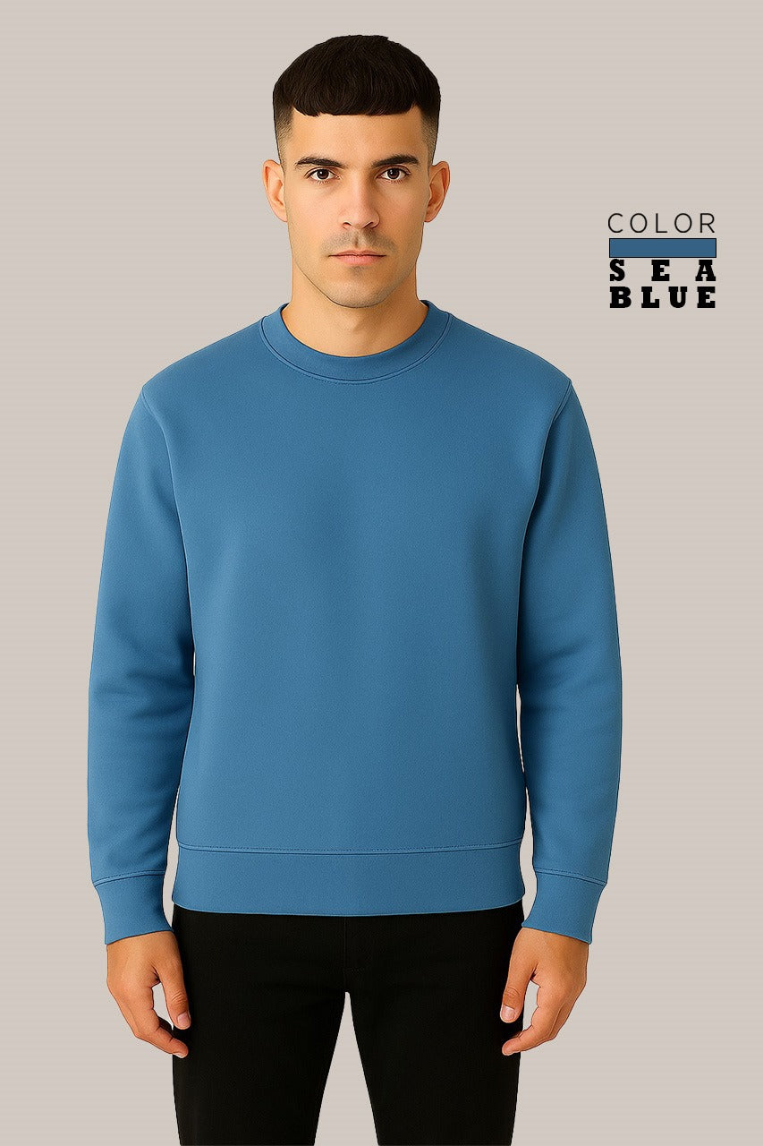Sea Blue Sweatshirt – Everyday Ease, Timeless Look