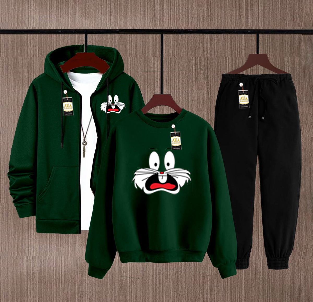 Trendy Full Sleeve Zipper Hoodie with Troser for Men & Women | Stylish Winter Look