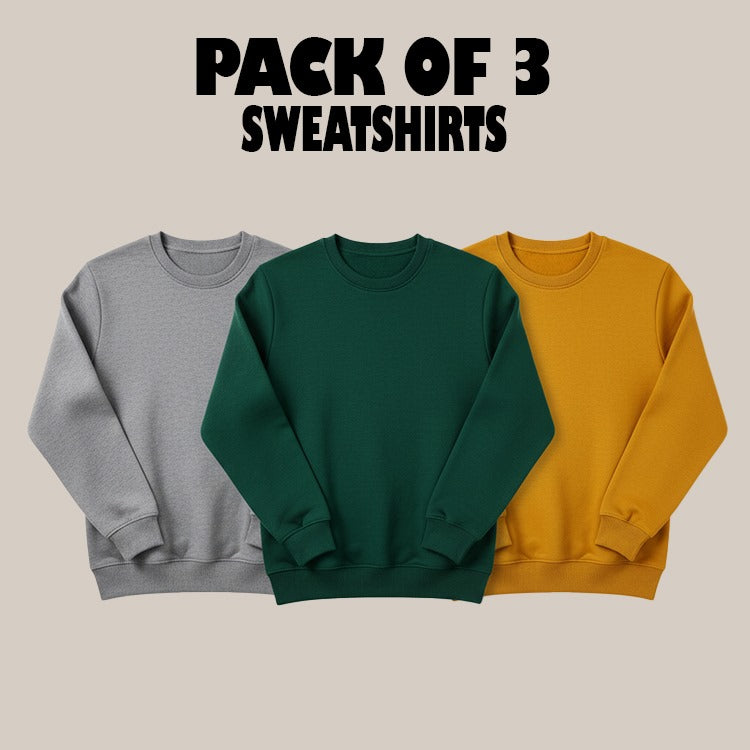 Pack of 3 Full Sleeve Sweatshirts