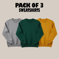 Pack of 3 Full Sleeve Sweatshirts