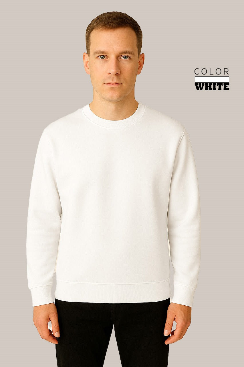 White Sweatshirt – Soft Neutrals, Effortless Style
